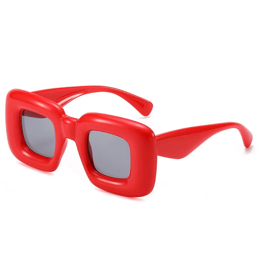 Bold Red Square Sunglasses